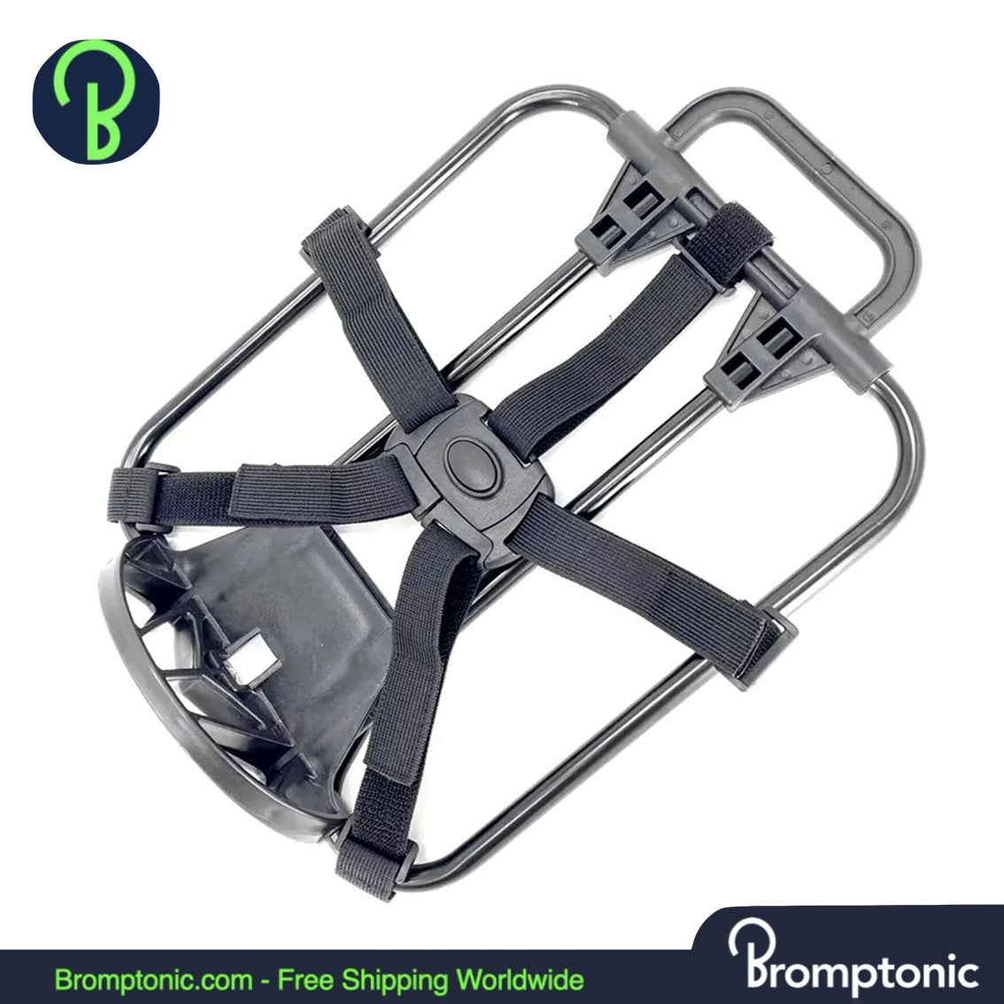 Brompton Aluminum Front Carrier Frame with Straps for Bag & Luggage