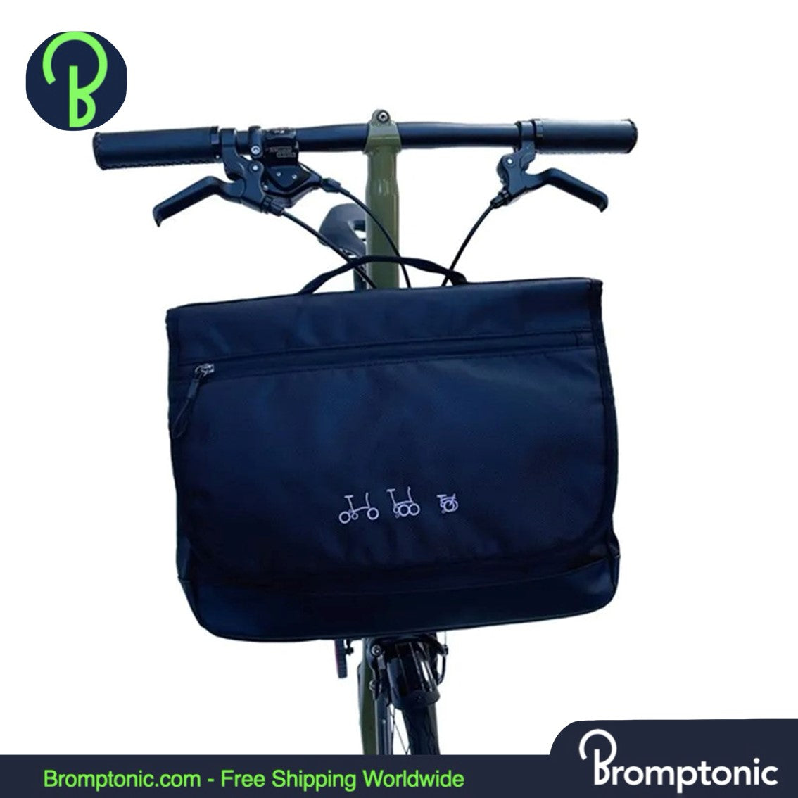 Brompton Front-Aufbewahrungshandtasche mit Regenschutz und Aluminiumhalterung