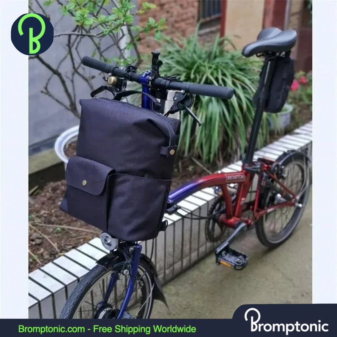 Brompton Faltbare Fahrrad-Fronttasche, Tragerucksack