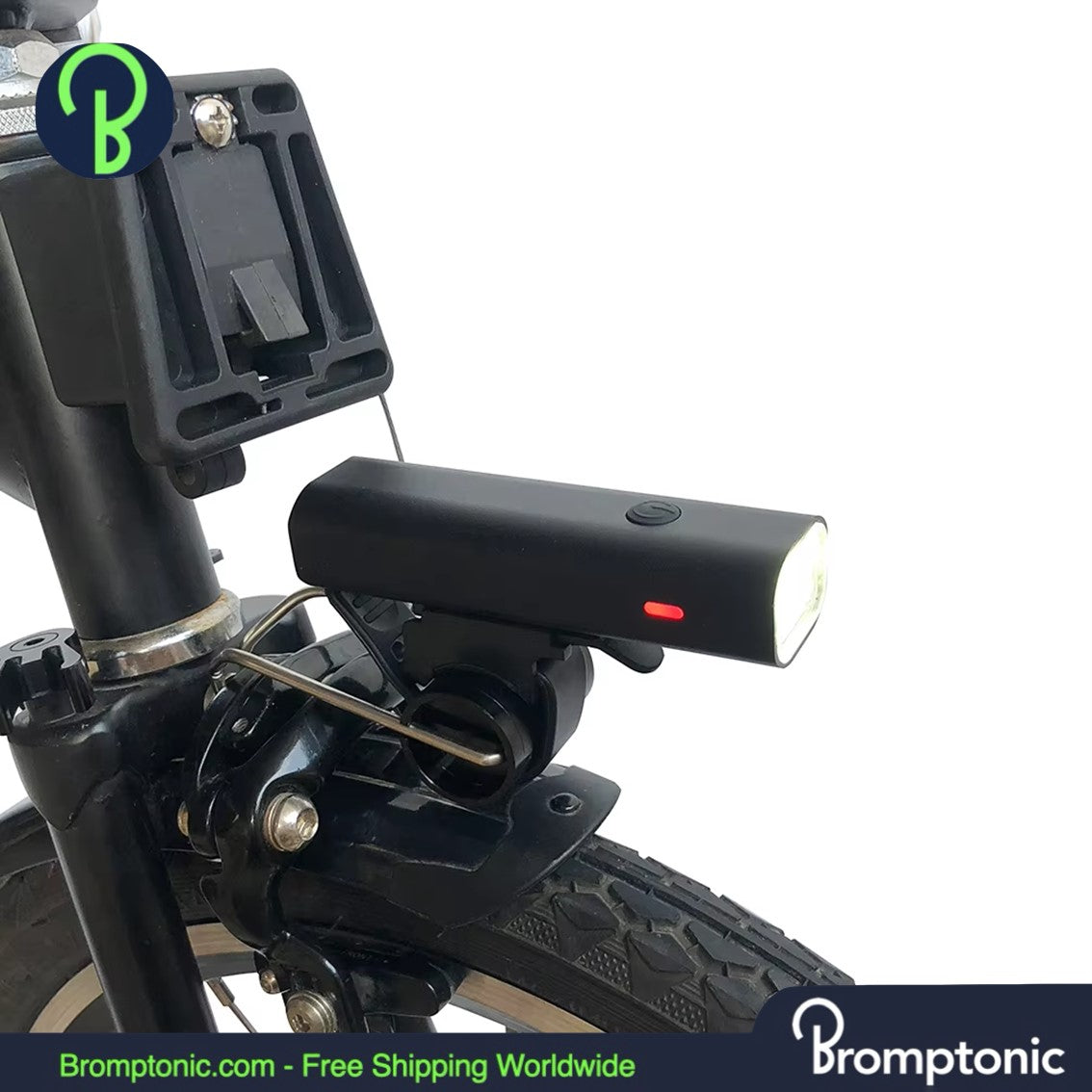 Brompton 400 Lumen USB Rechargeable Folding Bike Light with Adjustable Mount